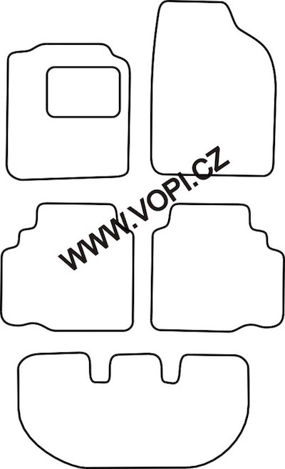 Autokoberce Toyota Picnic komplet 1996 - 2001 Carfit (4717)